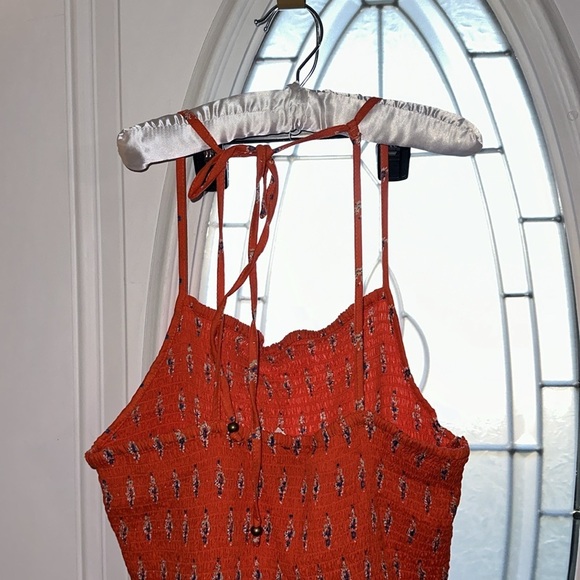 NWT ANGIE Floral Paisley Bohemian Stretch Top Romper Womens Size L - Picture 5 of 6